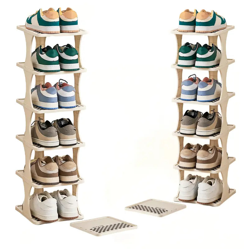 UFORU 6-9 Layer Vertical Detachable Stackable Shoe Rack - Home Closet Organizer, Shelf for Small Room Organization Products, Apartment Accessories, Footwear Storage Solution