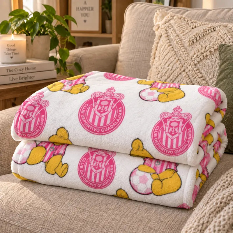 Mexican Football Club Crest Fleece Throw Blanket, Soft Cozy Soccer Fan Bedding Quilt, Red White Stripes Star Pattern Couch Lap Blanket, Match Day Room Decor Travel Warm Cover, Living Room Sofa Flannel Bed Spread, Sports Lover Gift