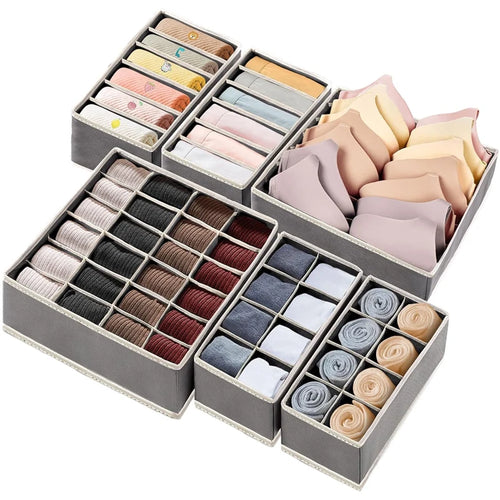Organizer for Underwear Socks Bra Pants Scarf Tie Storage Box Wardrobe Drawer Organizers Foldable Case for Underwear Organizer