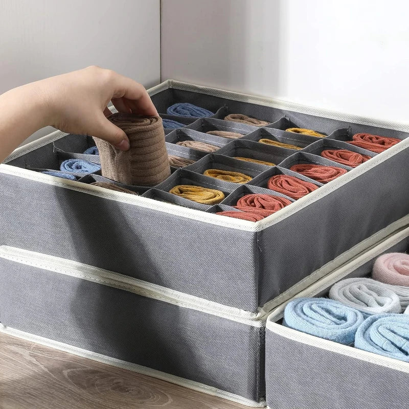 Organizer for Underwear Socks Bra Pants Scarf Tie Storage Box Wardrobe Drawer Organizers Foldable Case for Underwear Organizer