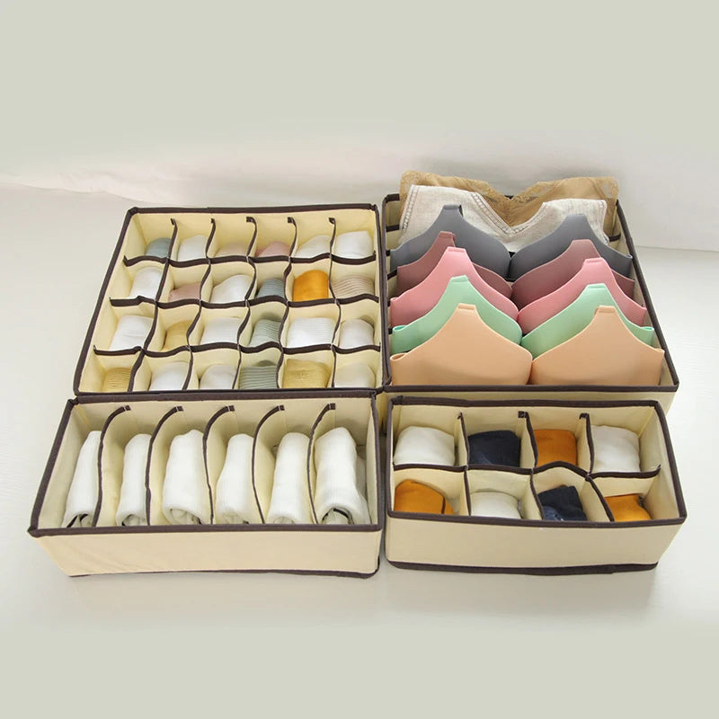 Organizer for Underwear Socks Bra Pants Scarf Tie Storage Box Wardrobe Drawer Organizers Foldable Case for Underwear Organizer
