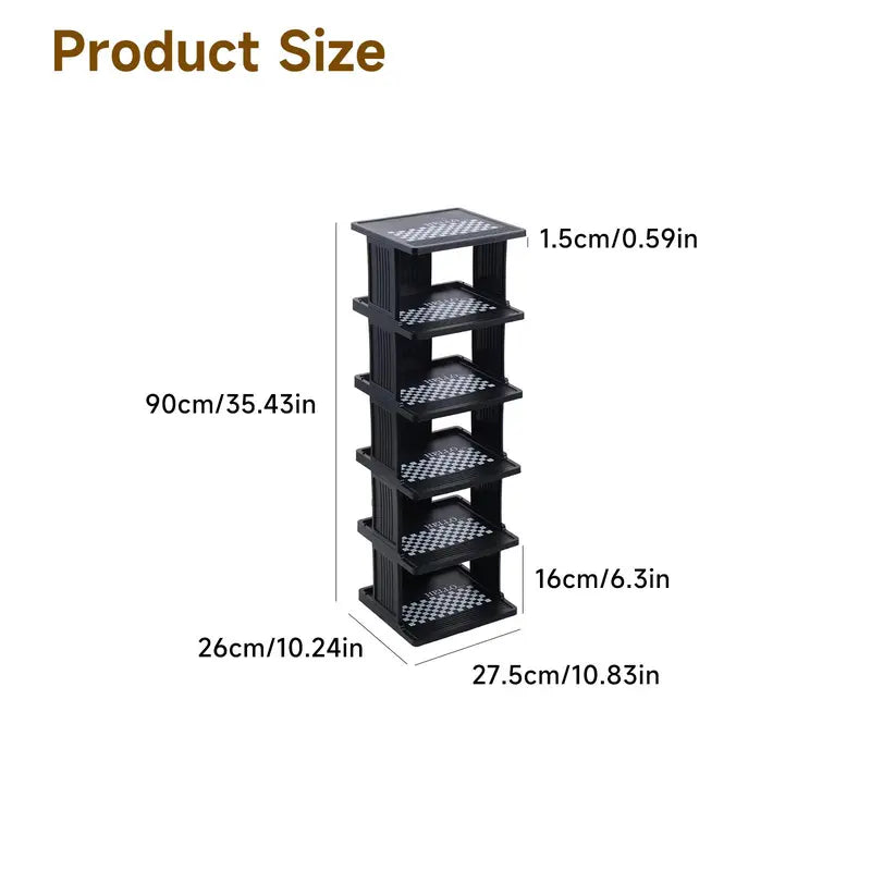 UFORU 6-9 Layer Vertical Detachable Stackable Shoe Rack - Home Closet Organizer, Shelf for Small Room Organization Products, Apartment Accessories, Footwear Storage Solution
