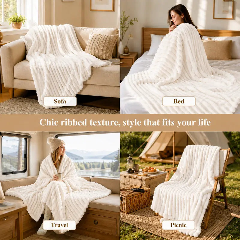 【Halloween Home Warmth】Ufist COZY THROW BLANKET – Premium Soft Lightweight Blanket for Couch & Bed, Elegant Home Decor Blanket, Warm Plush Blanket for Bedroom Living Room, All Season Comfort, Perfect Gift for Women Men