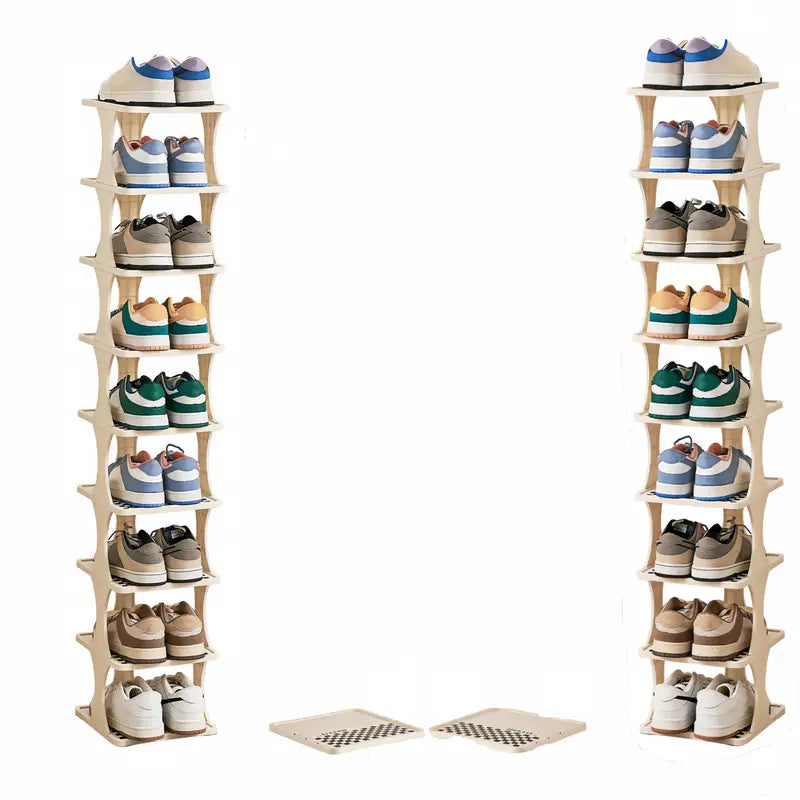 UFORU 6-9 Layer Vertical Detachable Stackable Shoe Rack - Home Closet Organizer, Shelf for Small Room Organization Products, Apartment Accessories, Footwear Storage Solution
