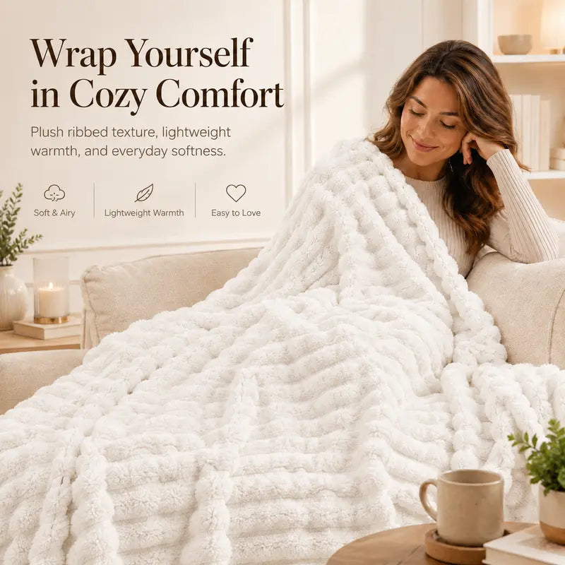 【Halloween Home Warmth】Ufist COZY THROW BLANKET – Premium Soft Lightweight Blanket for Couch & Bed, Elegant Home Decor Blanket, Warm Plush Blanket for Bedroom Living Room, All Season Comfort, Perfect Gift for Women Men