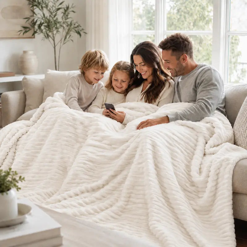 【Halloween Home Warmth】Ufist COZY THROW BLANKET – Premium Soft Lightweight Blanket for Couch & Bed, Elegant Home Decor Blanket, Warm Plush Blanket for Bedroom Living Room, All Season Comfort, Perfect Gift for Women Men