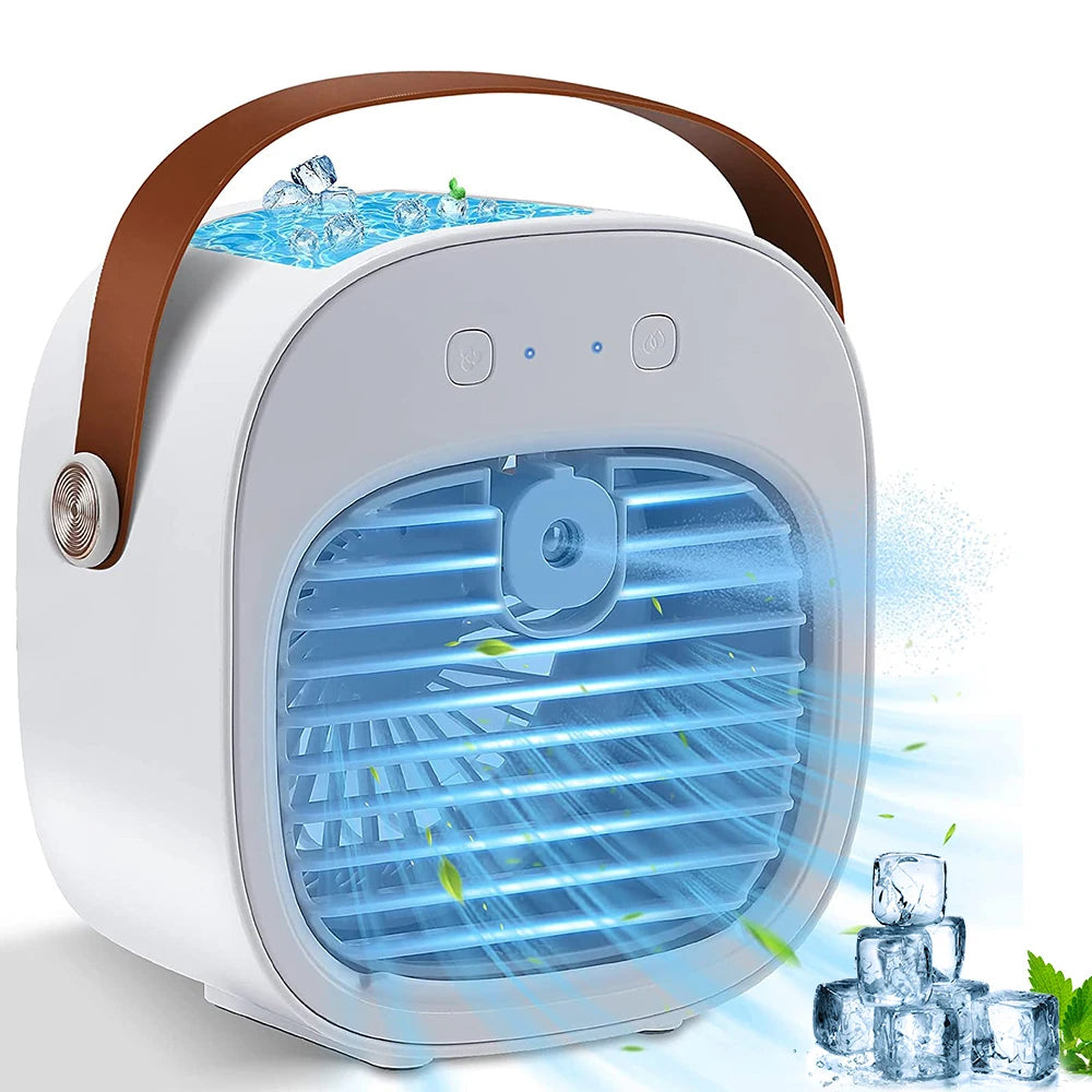 Portable Air Conditioner Rechargeable Mini Air Conditioners Personal Air Conditioning Cordless Air Cooler Fan for Room Camping